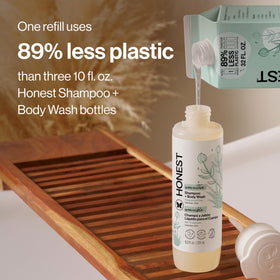 The Honest Company Shampoo & Body Wash side view showing packaging