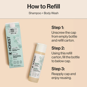 The Honest Company Shampoo & Body Wash with lavender flowers