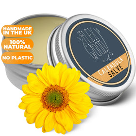 The Ilex Wood Calendula Natural Salve 100ml application on skin
