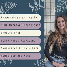 The Ilex Wood Chocolate Orange Body Balm in a natural setting