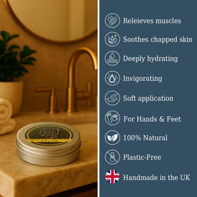 The Ilex Wood Dandelion & Rosemary Natural Salve packaging