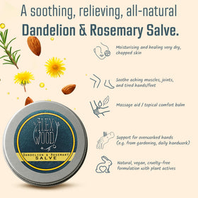 The Ilex Wood Dandelion & Rosemary Salve application on hands
