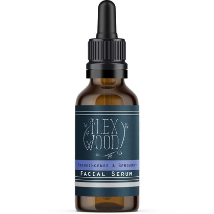 The Ilex Wood Frankincense and Bergamot Facial Serum 20ml front view
