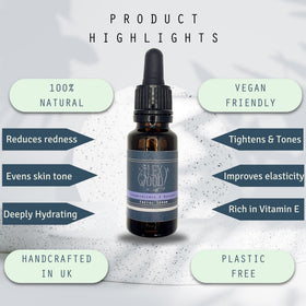 The Ilex Wood Frankincense and Bergamot Facial Serum 20ml lifestyle scene