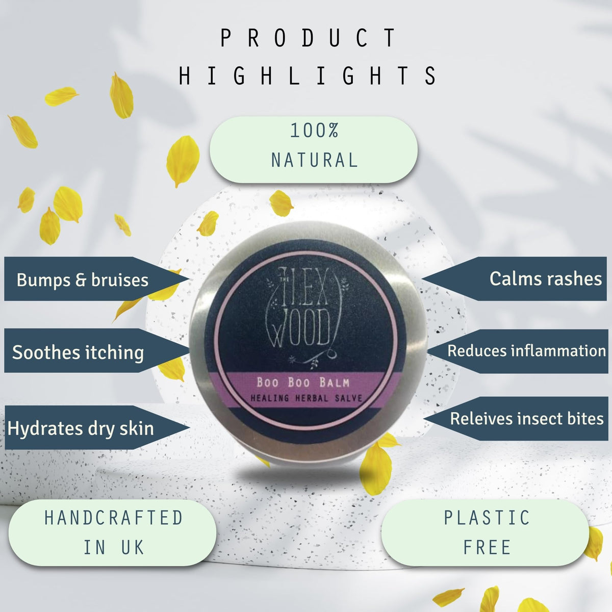 The Ilex Wood Herbal Healing Salve 100ml with lid off