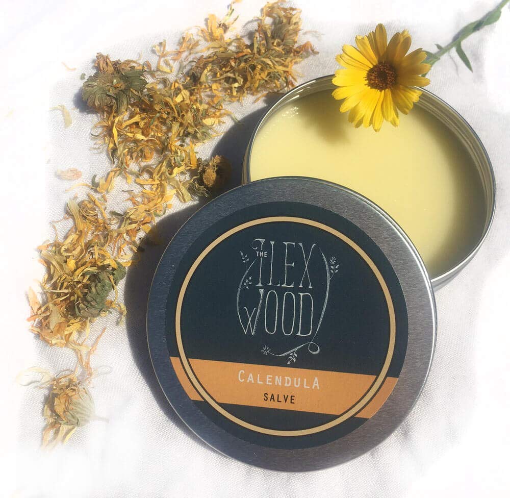 The Ilex Wood Vegan Calendula Salve 100ml back view