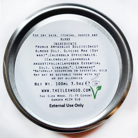 The Ilex Wood Vegan Calendula Salve 100ml with packaging