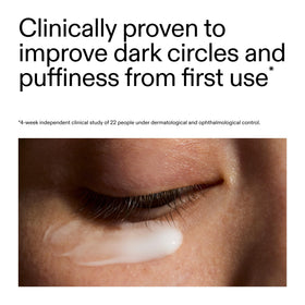 The INKEY List Caffeine Eye Cream texture on finger
