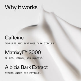 The INKEY List Caffeine Eye Cream with ingredients displayed