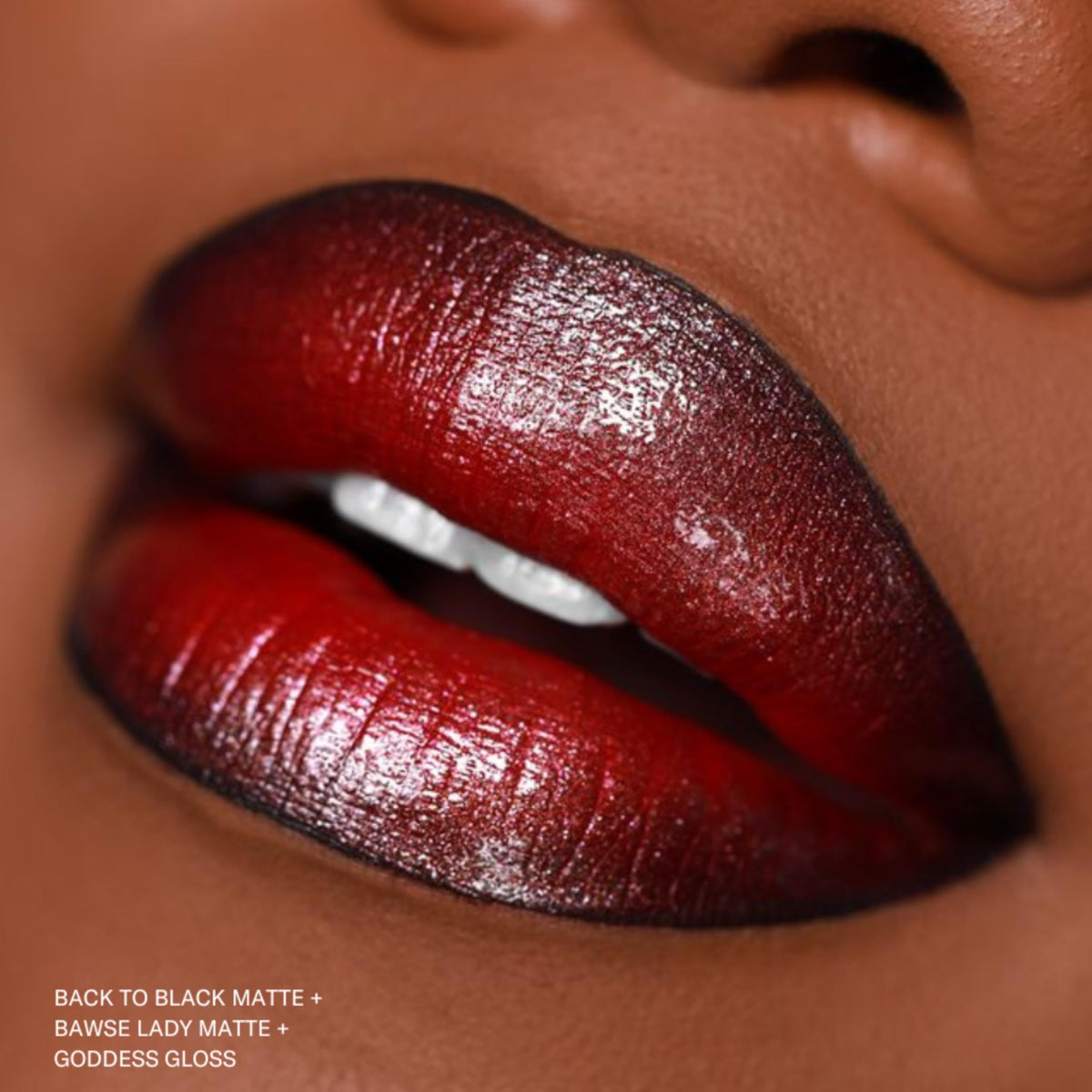 The Lip Bar Bawse Lady Liquid Matte Lipstick on a makeup table