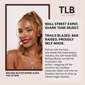 The Lip Bar lipstick packaging with ingredients