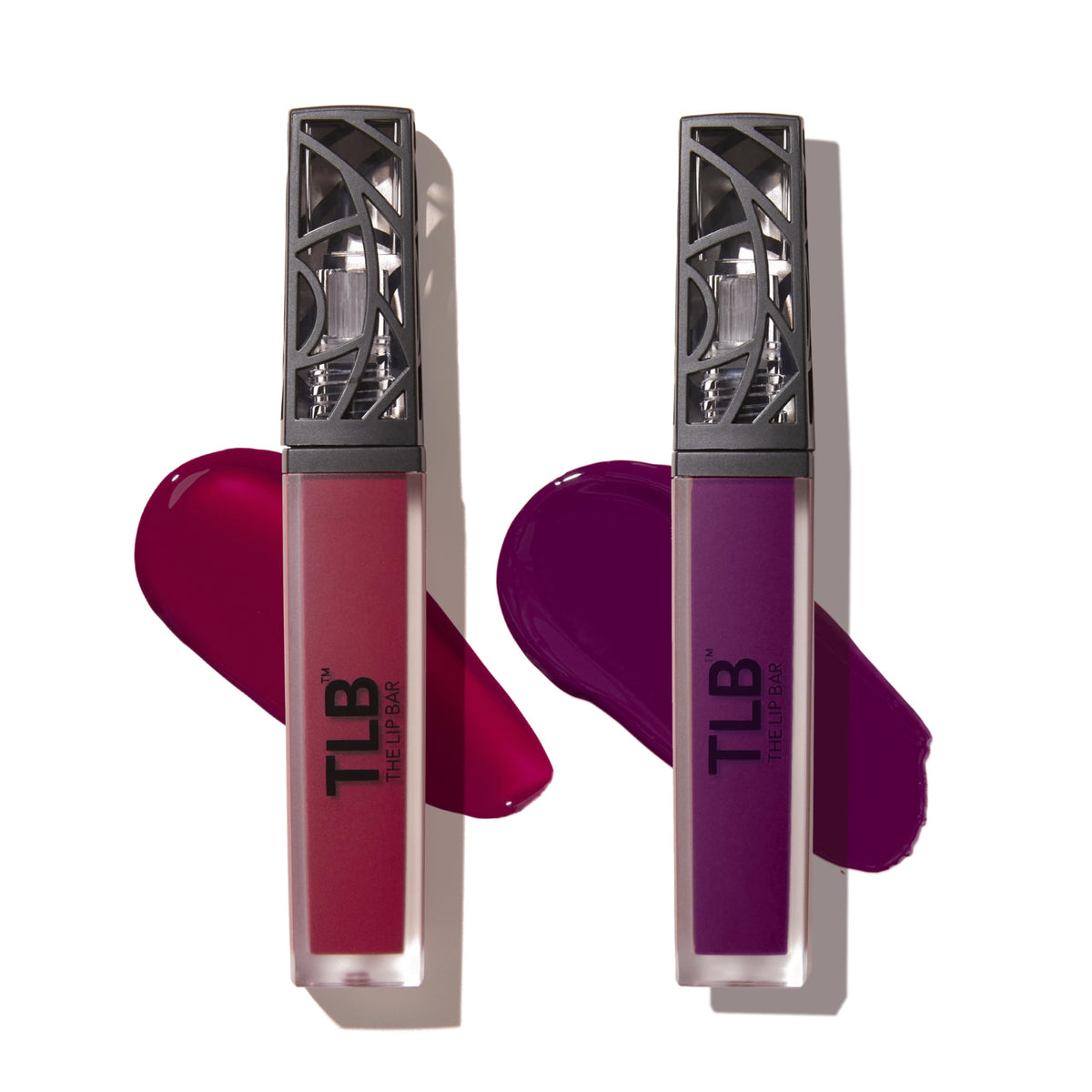 The Lip Bar Nonstop Liquid Matte Lipstick 2-Pack front view showing Rich Auntie and Prima Donna