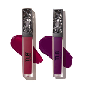 The Lip Bar Nonstop Liquid Matte Lipstick 2-Pack front view showing Rich Auntie and Prima Donna