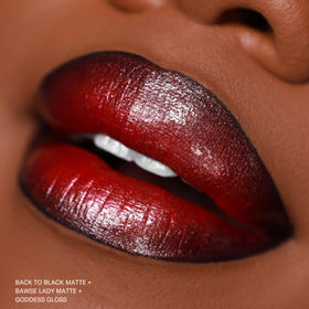 The Lip Bar Nonstop Liquid Matte Lipstick Bawse Lady with lip liner