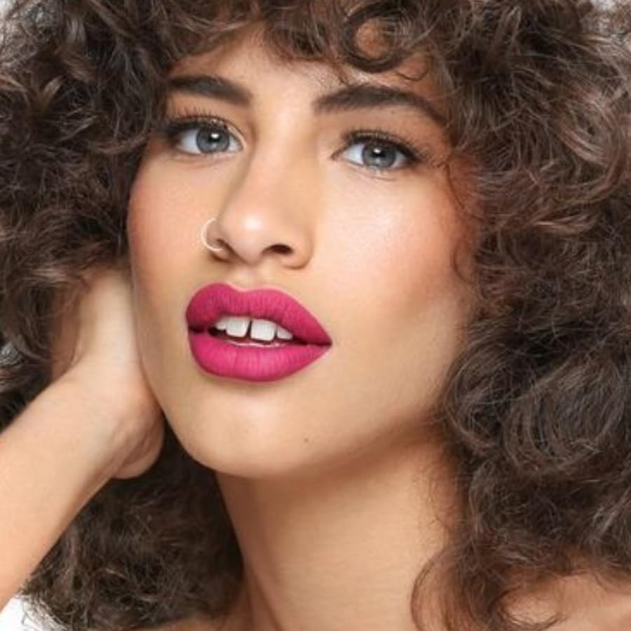 The Lip Bar Nonstop Liquid Matte Lipstick Fuchsia with lip care duo