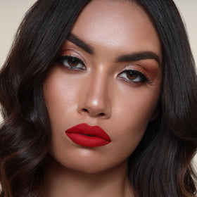 The Lip Bar Nonstop Liquid Matte Lipstick Hot Mama in natural light