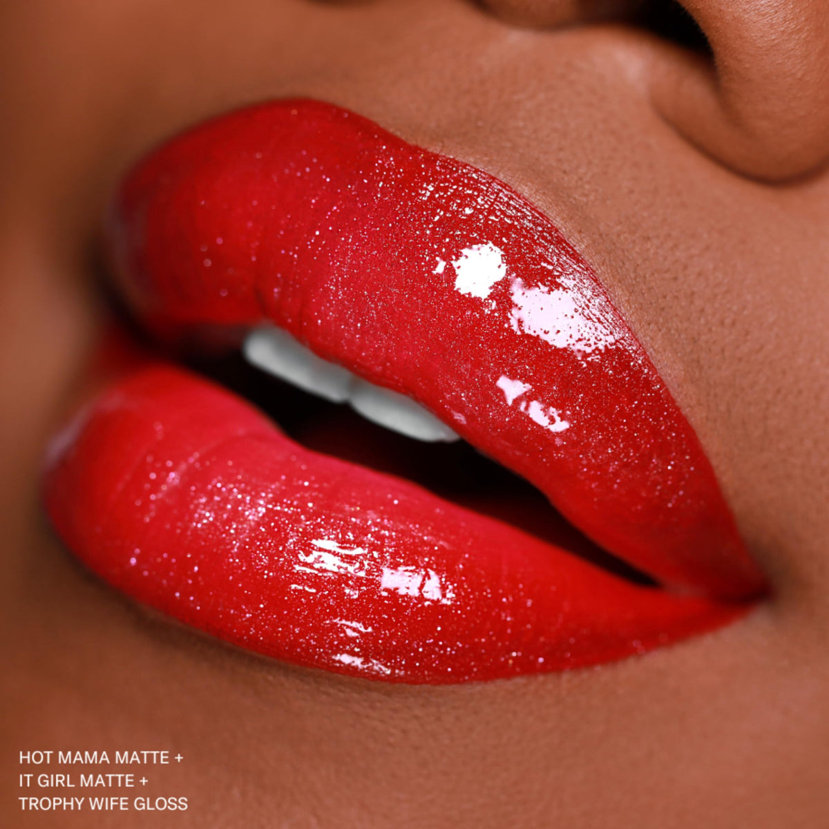The Lip Bar Nonstop Liquid Matte Lipstick Hot Mama with lip care duo
