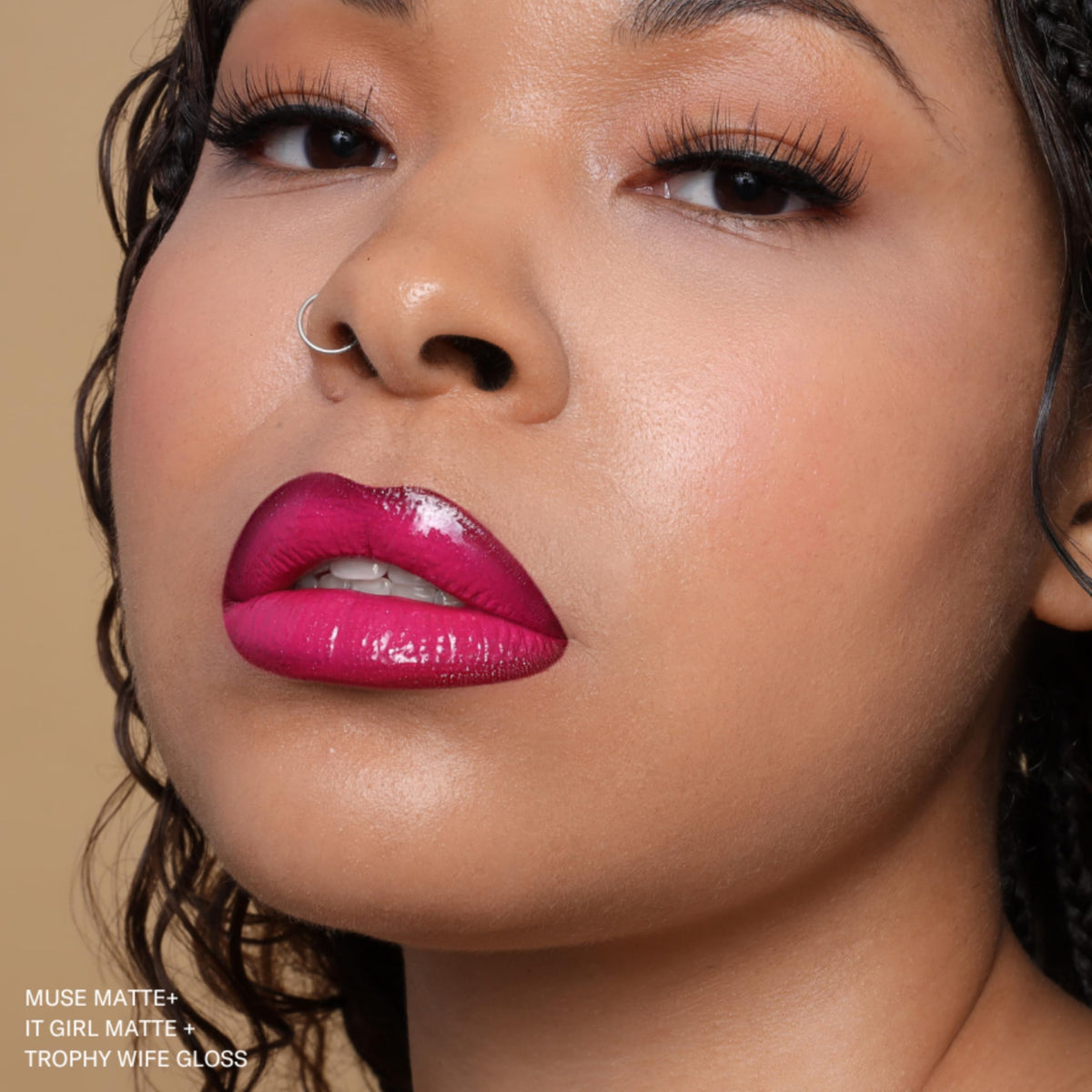 The Lip Bar Nonstop Liquid Matte Lipstick Muse Deep Berry lifestyle shot