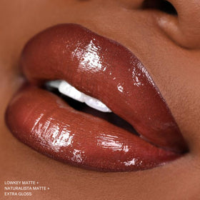The Lip Bar Nonstop Liquid Matte Lipstick Naturalista in a makeup setting