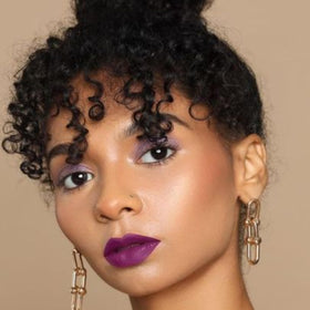 The Lip Bar Nonstop Liquid Matte Lipstick Prima Donna Fuchsia Purple texture close-up