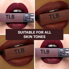 The Lip Bar Nonstop Liquid Matte Lipstick Rebel Deep Burgundy swatch