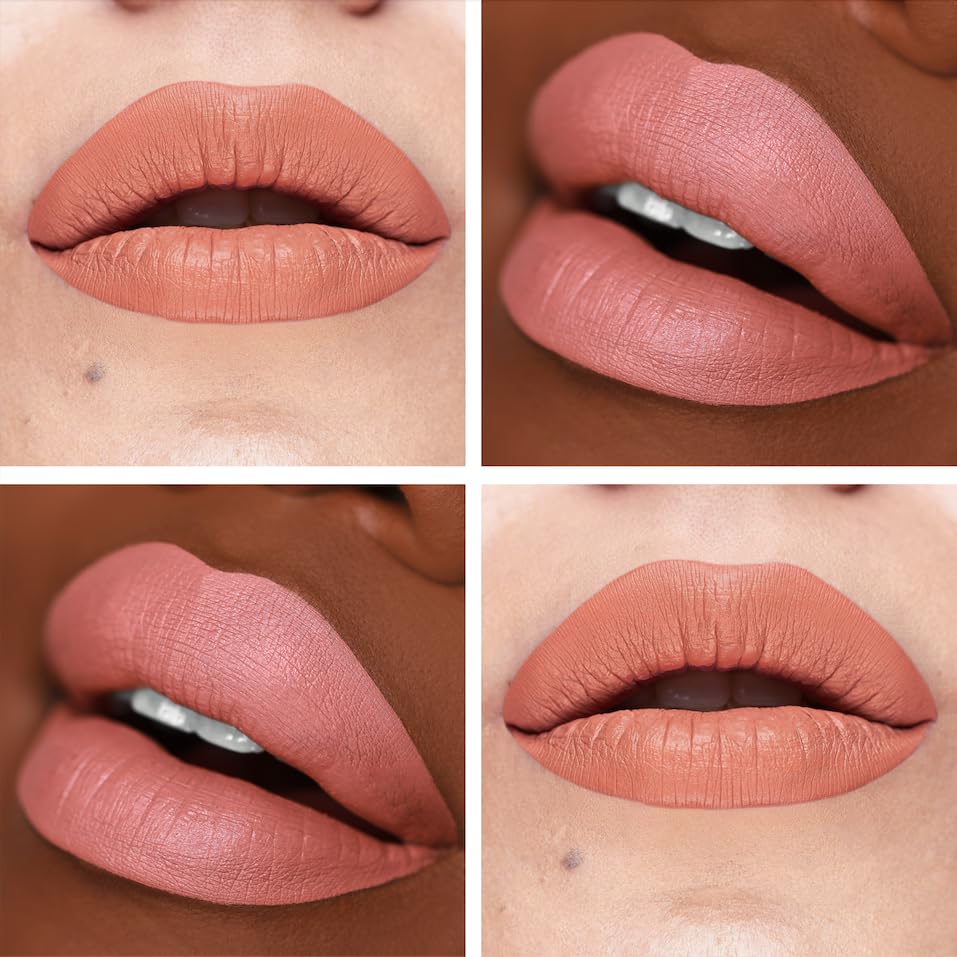 The Lip Bar Nonstop Liquid Matte Lipstick swatches on skin