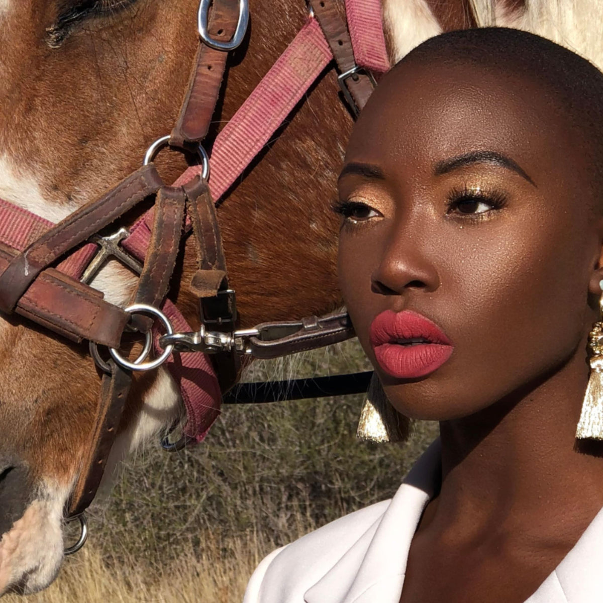 The Lip Bar Nonstop Liquid Matte Lipstick Unimpressed in makeup setup