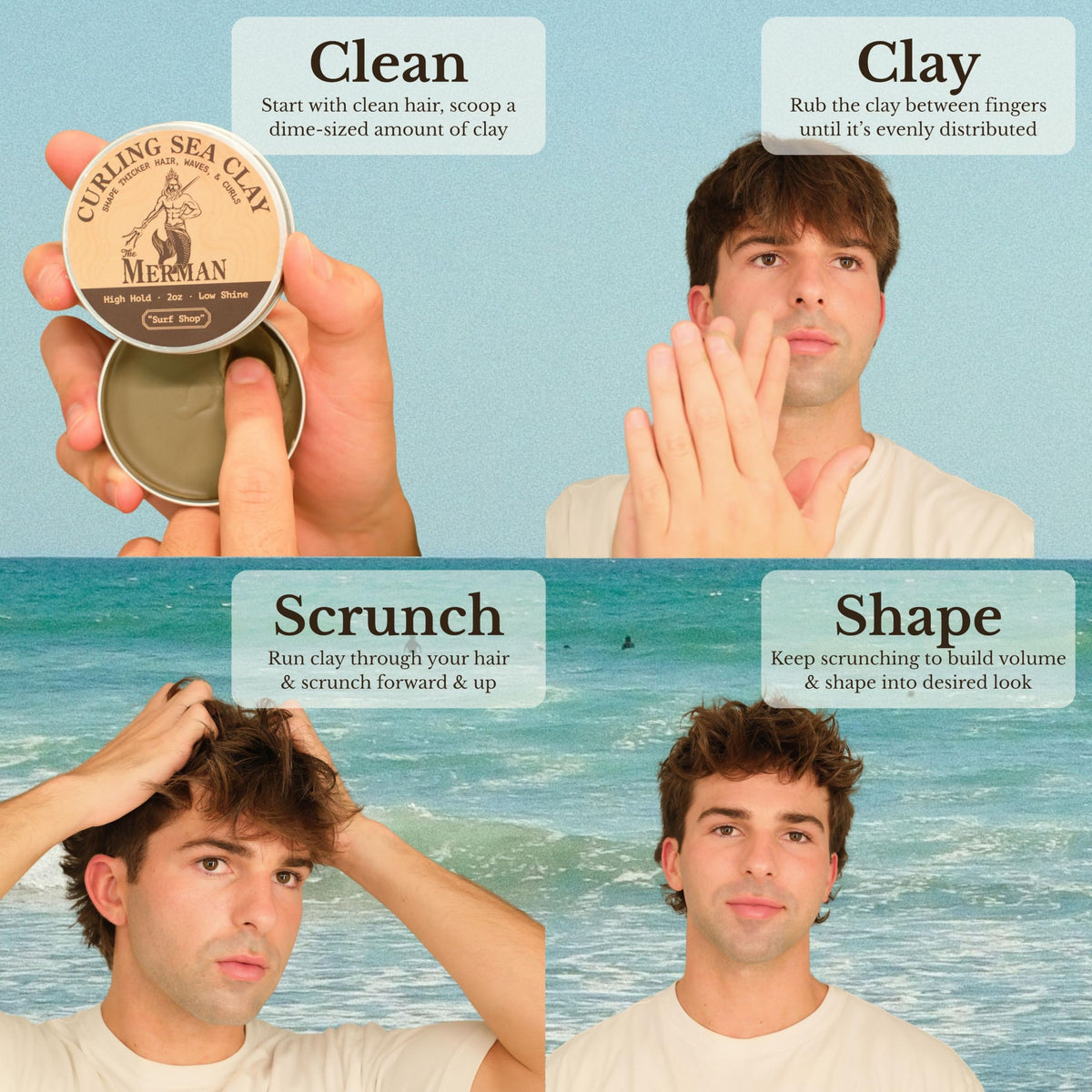 The Merman Curling Sea Clay packaging details