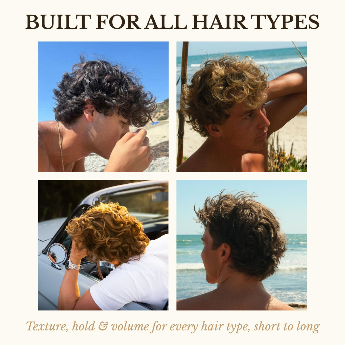 The Merman Sea Salt Spray and Curling Clay with tropical background