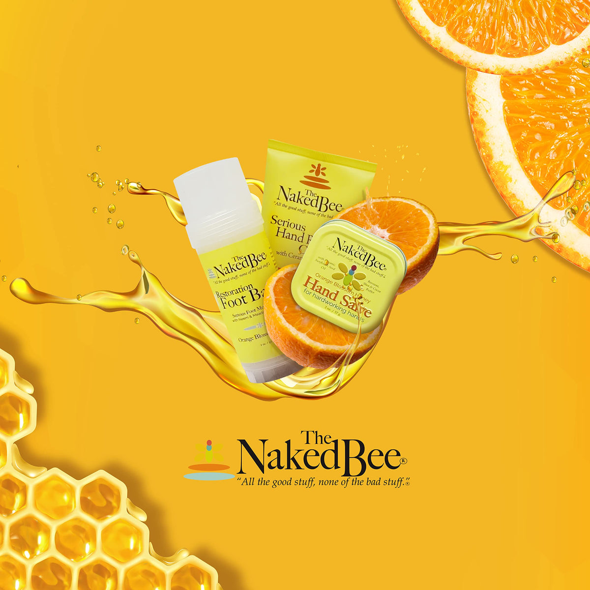 The Naked Bee Coconut & Honey Lotion on a bathroom counter