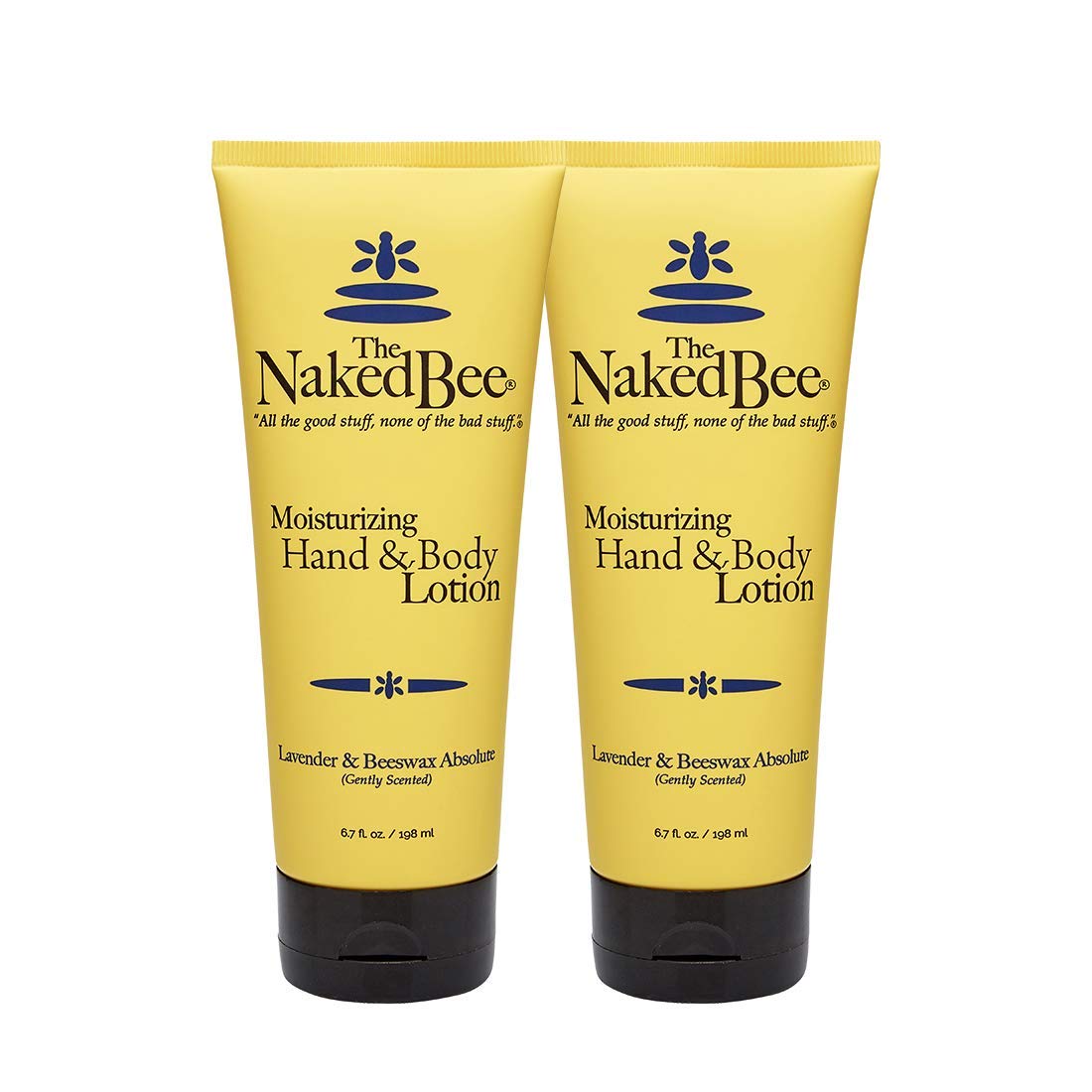 The Naked Bee Lavender & Beeswax lotion front view of 6.7oz bottles