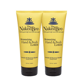 The Naked Bee Lavender & Beeswax lotion front view of 6.7oz bottles