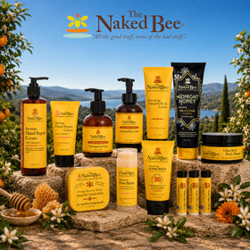 The Naked Bee lotion ingredients list on the packaging