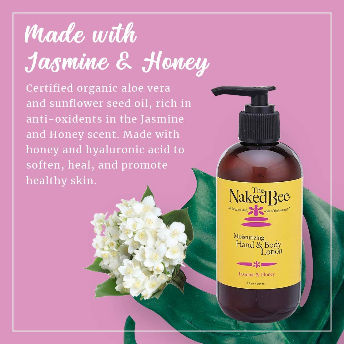 The Naked Bee Nourishing Body Lotion 8 oz back view