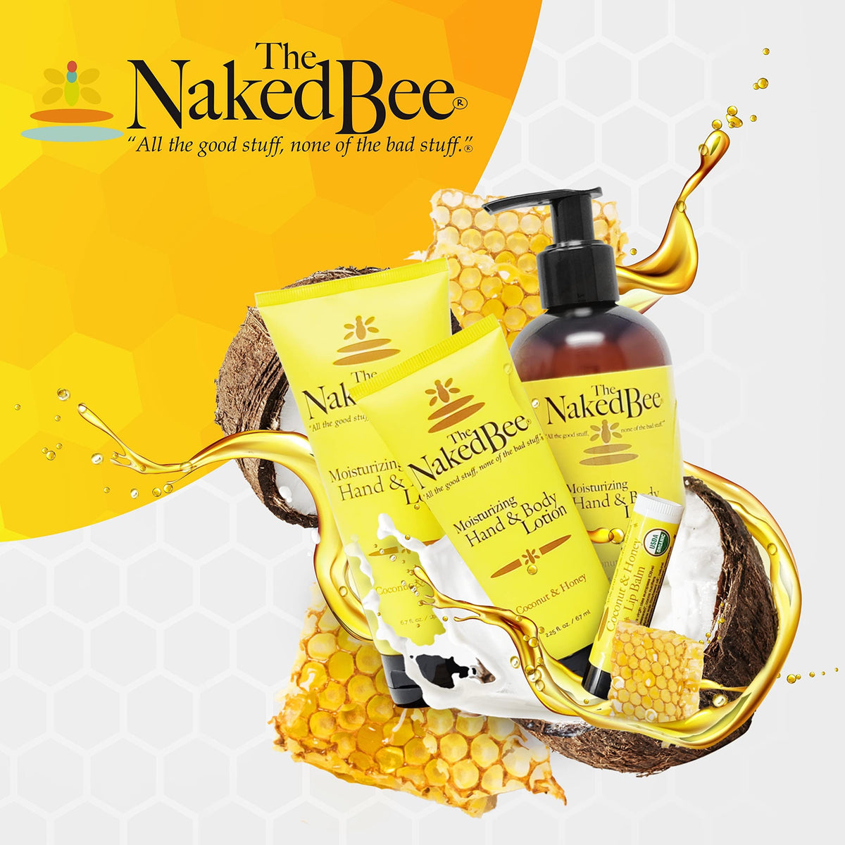 The Naked Bee Nourishing Body Lotion Coconut & Honey in lifestyle setting