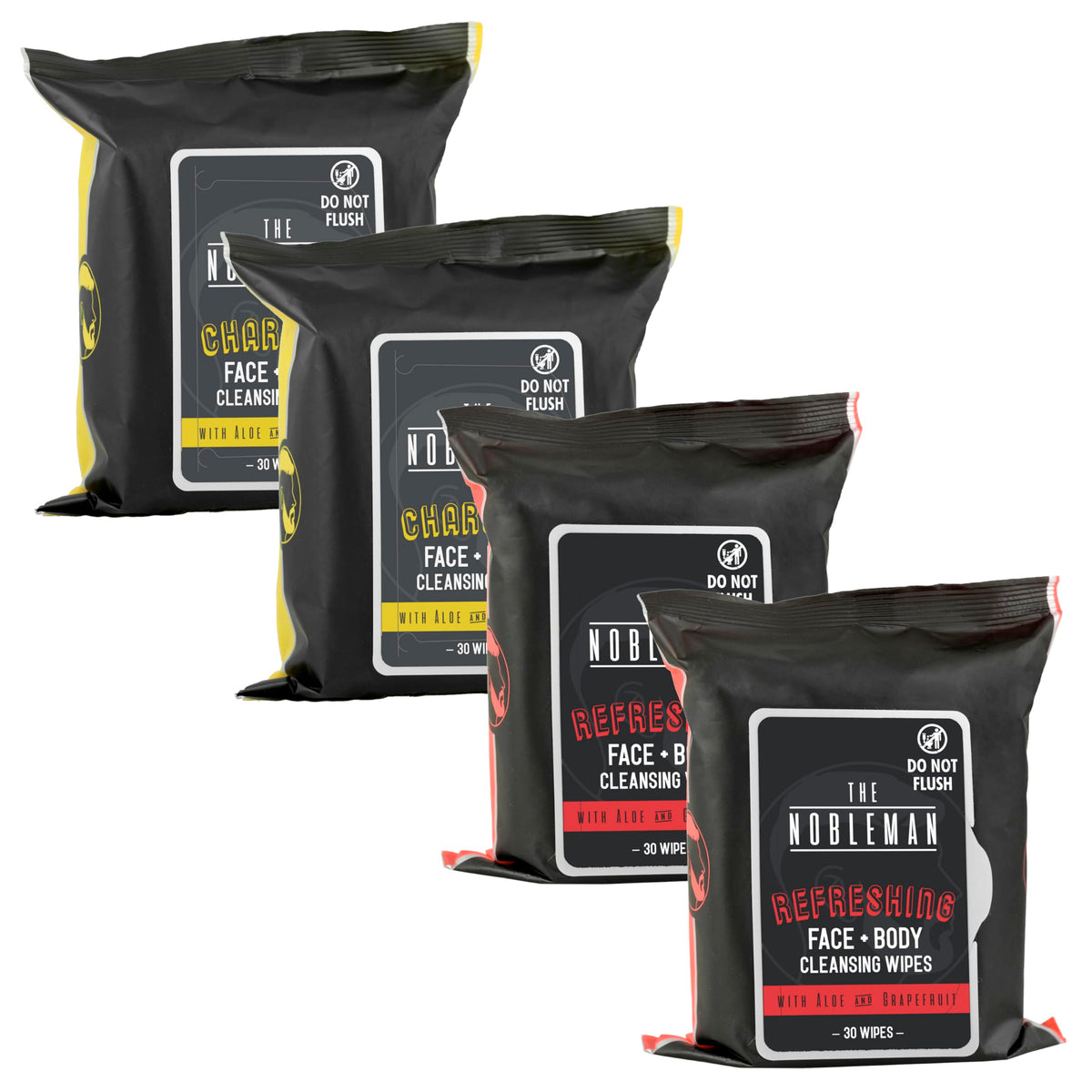 The Nobleman Aloe Infused Cleansing Wipes displayed outdoors