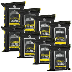 The Nobleman Charcoal Cleansing Wipes packaging front view