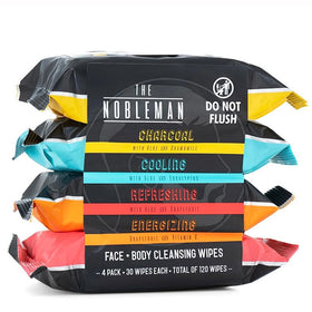The Nobleman Charcoal Cooling Face + Body Wipes front view