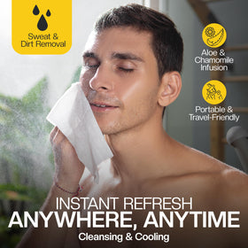 The Nobleman Charcoal Wipes on a bathroom counter