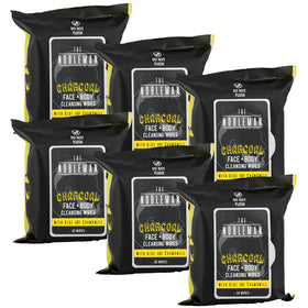 The Nobleman Cleansing Wipes 6 Pack Charcoal front view
