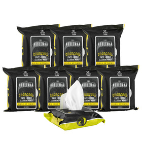 The Nobleman Cleansing Wipes displayed with a hand holding one wipe