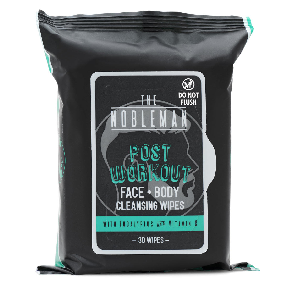 The Nobleman Cleansing Wipes packaging with eucalyptus and vitamin C