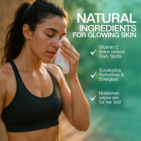 The Nobleman Cleansing Wipes showing eucalyptus ingredient