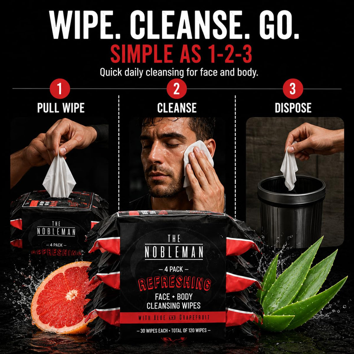 The Nobleman Refreshing Wipes used during outdoor activities