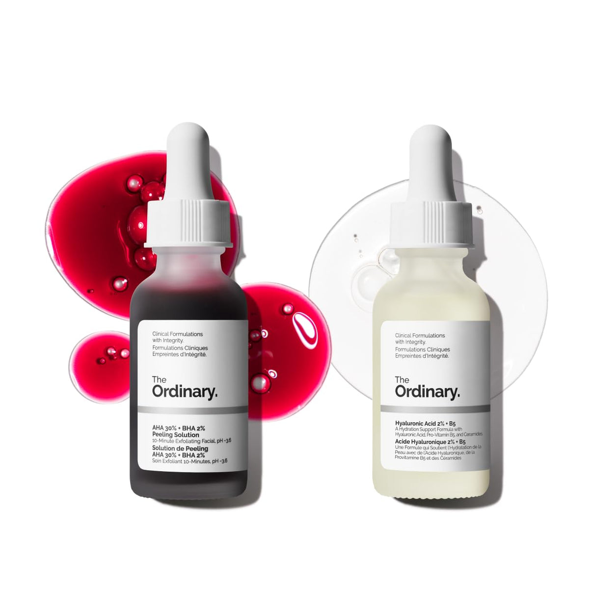 The Ordinary Exfoliate & Hydrate Serum Duo packaging front view