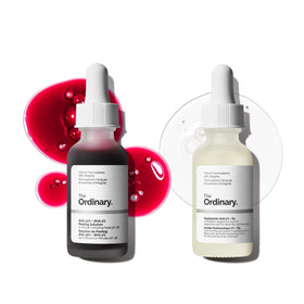 The Ordinary Exfoliate & Hydrate Serum Duo packaging front view