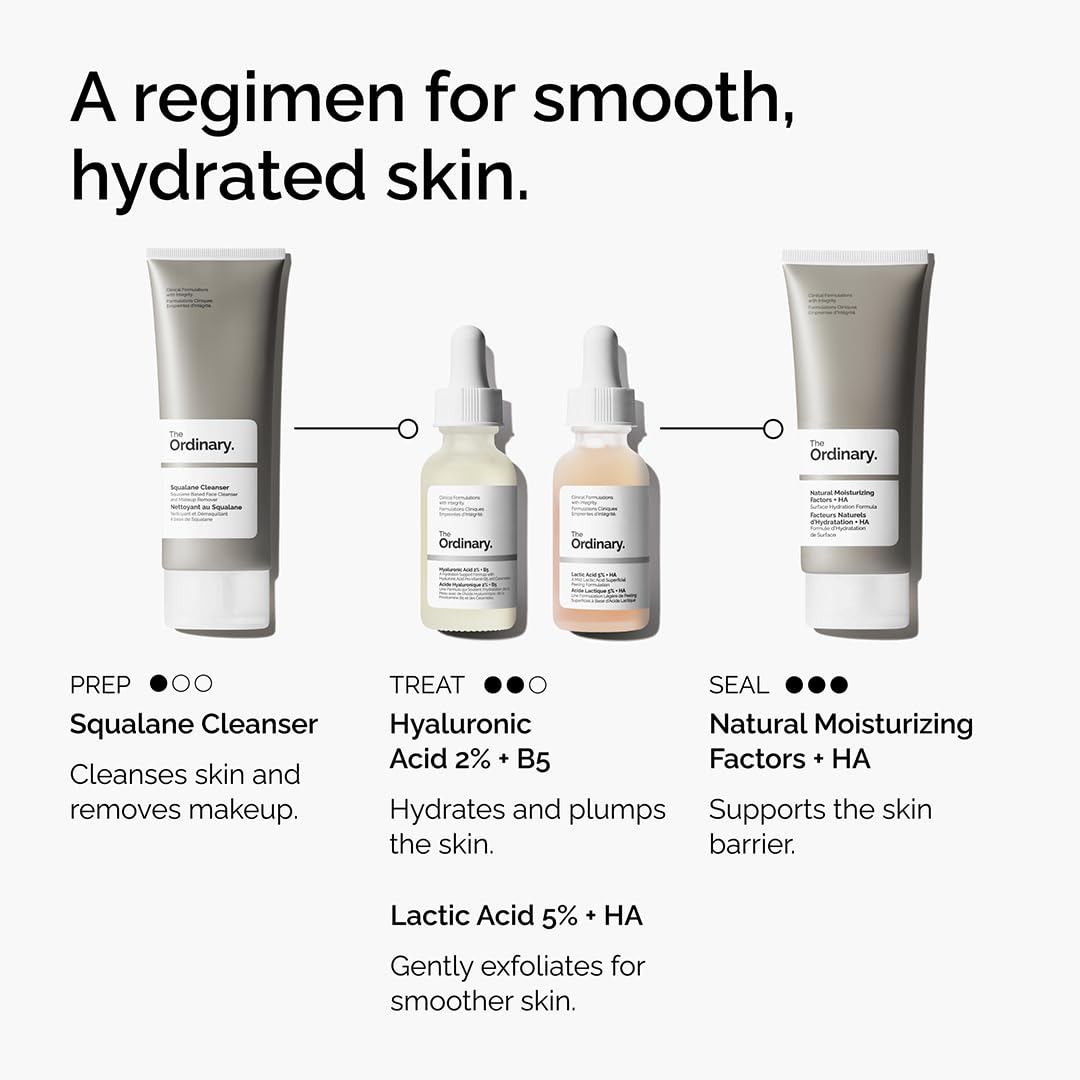 The Ordinary Lactic Acid 5% + Hyaluronic Acid Serum application