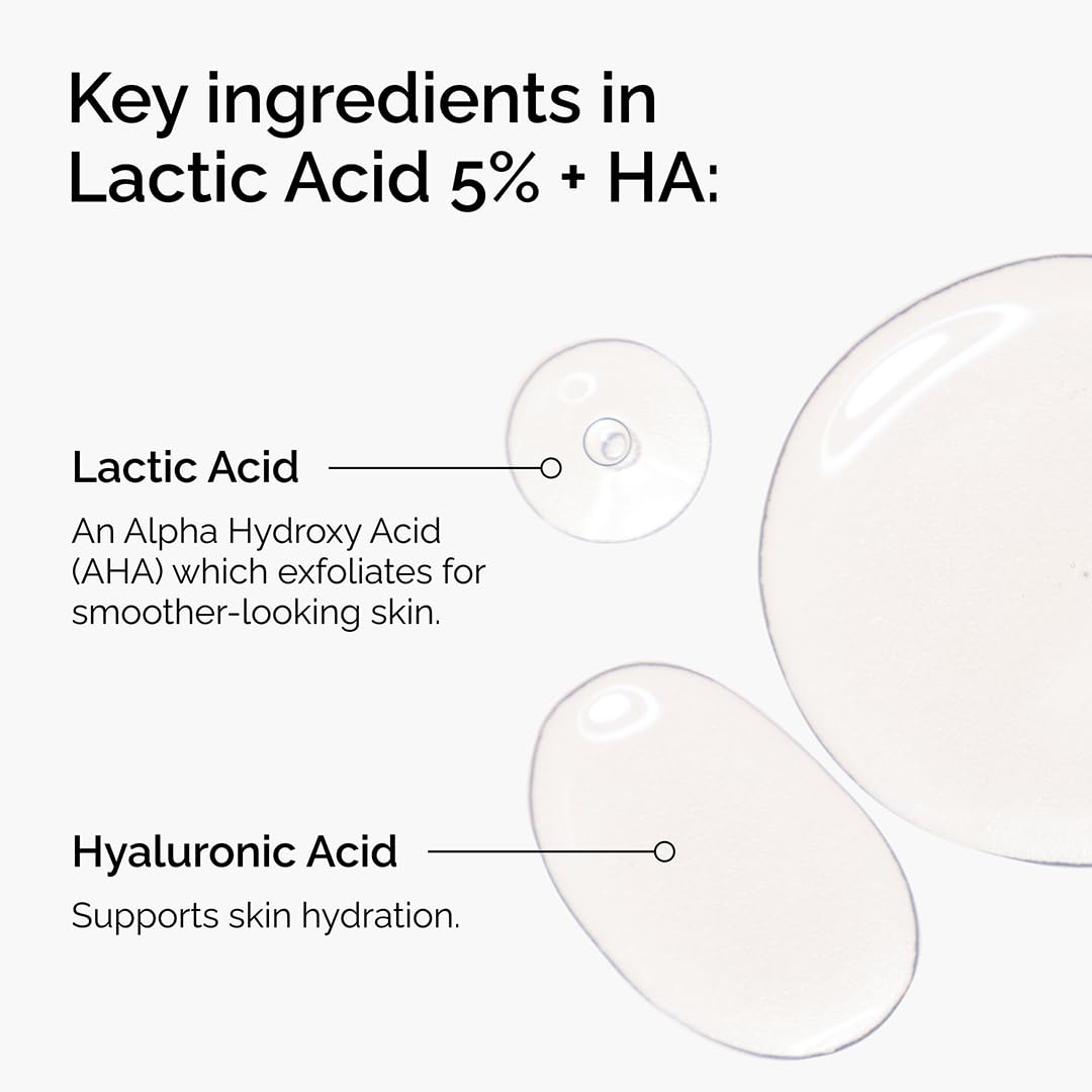 The Ordinary Lactic Acid 5% + Hyaluronic Acid Serum bottle close-up