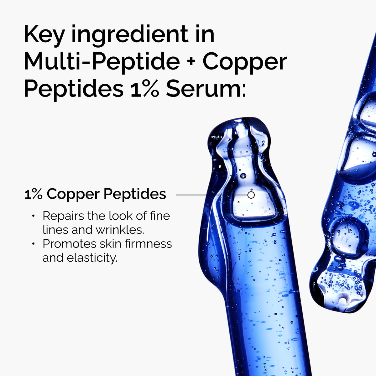 The Ordinary Multi-Peptide + Copper Peptides 1% Serum bottle with dropper