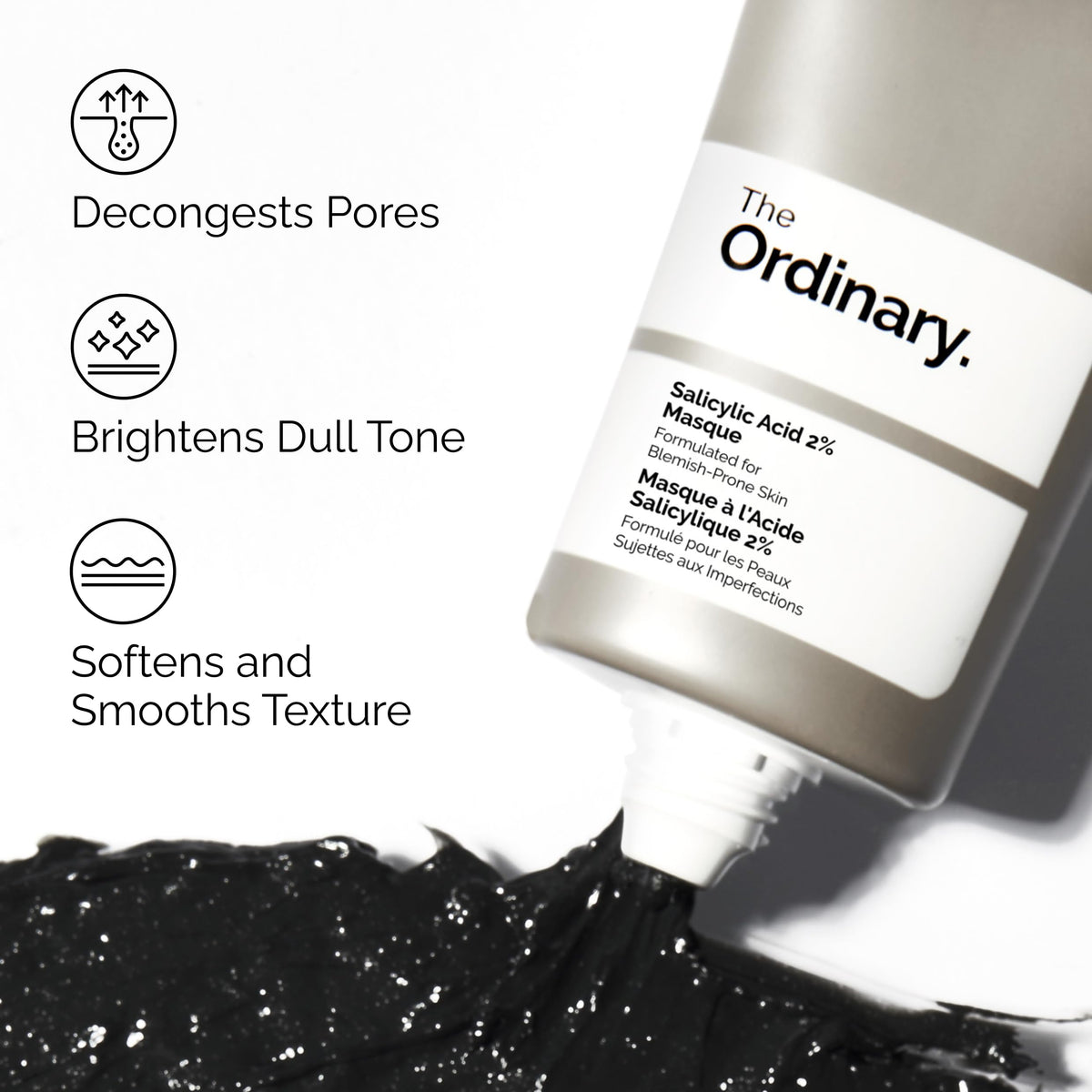 The Ordinary Salicylic Acid 2% Masque application on skin